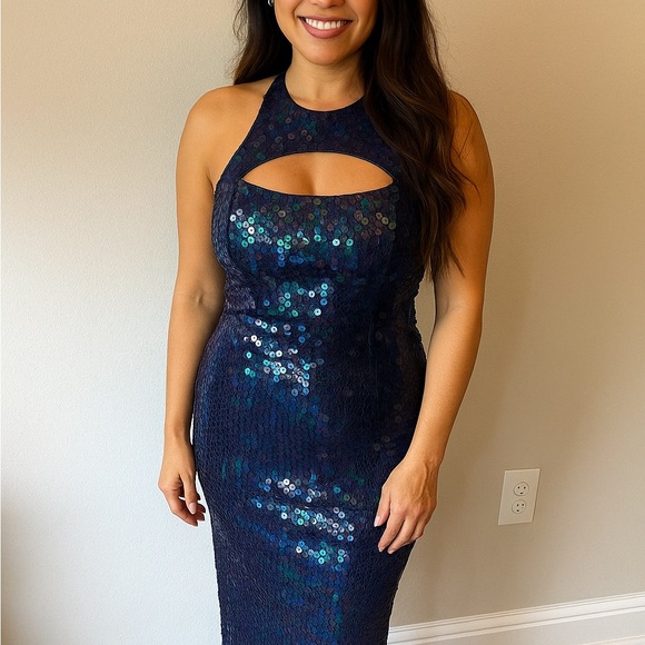 Adrianna Papell Evening Beautiful Vintage Sequin Dress - Picture 12 of 16